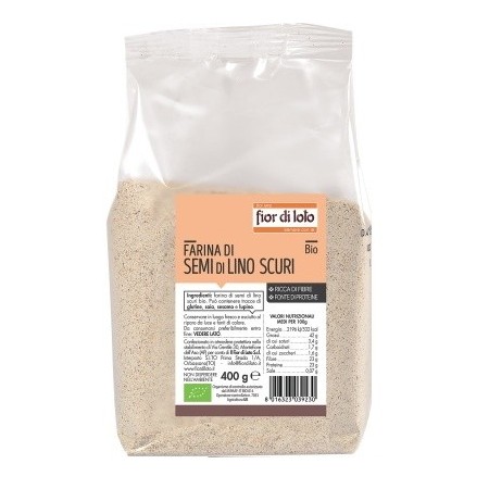 FARINA SEMI LINO SCURI BIO400G