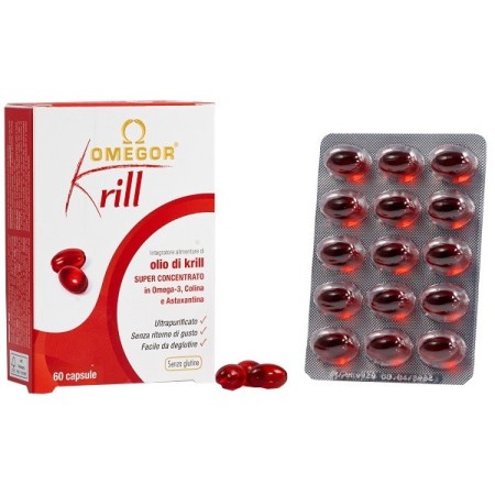 Omegor Krill Integratore Omega3 EPA e DHA Funzioni Cognitive 60 Capsule Molli