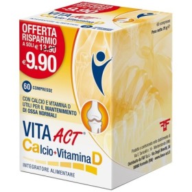 Vita Act Calcio   Vitamina D Integratore Ossa e Denti 60 Compresse Vita Act Calcio   Vitamina D Integratore Ossa e Denti 60 Compresse