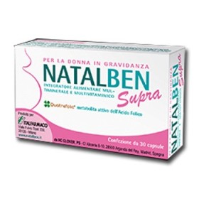 Natalben Supra Integratore Gravidanza 30 Capsule Molli Natalben Supra Integratore Gravidanza 30 Capsule Molli