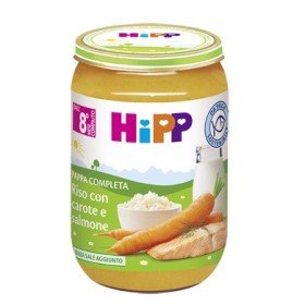 Hipp Riso Carote e salmone 220 g Hipp Riso Carote e salmone 220 g