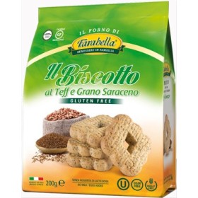 Farabella Biscotti al Teff e Grano Saraceno Senza Glutine 200 g Farabella Biscotti al Teff e Grano Saraceno Senza Glutine 200 g