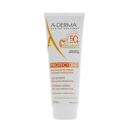 A-Derma Protect Kids Latte Solare Bambino SPF 50  Protezione Molto Alta 250 ml