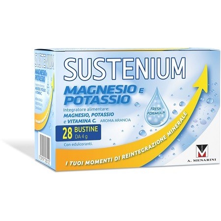 Sustenium Magnesio e Potassio Integratore Sali Minerali 28 Bustine