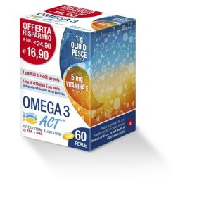 Omega 3 Act 1 Grammo Integratore 60 Perle Omega 3 Act 1 Grammo Integratore 60 Perle