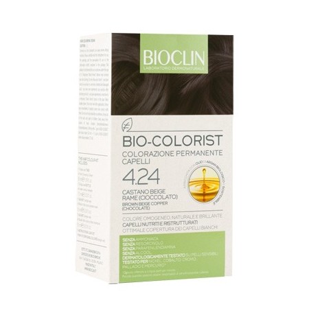 Bioclin Bio-Colorist 4.24 Castano Beige Rame Tintura Naturale Capelli