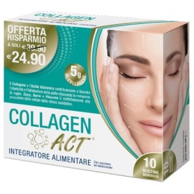 Collagen Act Integratore di Collagene 10 Bustine Monodose Collagen Act Integratore di Collagene 10 Bustine Monodose
