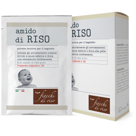 Fiocchi di Riso Amido di Riso Polvere Lenitiva per il Bagnetto 5x20 g Fiocchi di Riso Amido di Riso Polvere Lenitiva per il Bagnetto 5x20 g