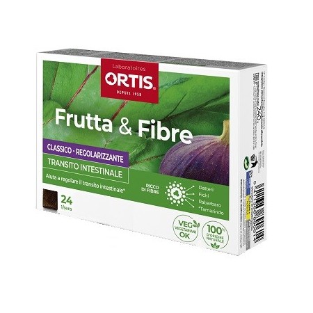 Frutta e Fibre Classico Integratore per il Transito Intestinale Pigro Frequente 24 Cubetti