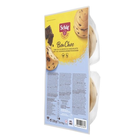 Schar Bon Choc Panini Dolci Con Gocce di Cioccolato Senza Glutine 4x55 g