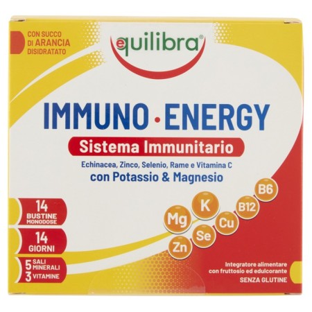 Equilibra Immuno Energy Potassio & Magnesio Integratore Difese Immunitarie 14 Bustine