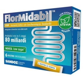 FlorMidabil Stop Con Stevia Integratore Contro la Diarrea 6 Bustine FlorMidabil Stop Con Stevia Integratore Contro la Diarrea 6 Bustine