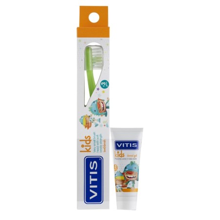Vitis Kids Spazzolino Bambini  2 anni   Gel Dentifricio 8 ml