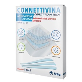 Connettivina Cerotto Hi Tech Medicazione Adesiva 6x7 cm 5 Pezzi Connettivina Cerotto Hi Tech Medicazione Adesiva 6x7 cm 5 Pezzi