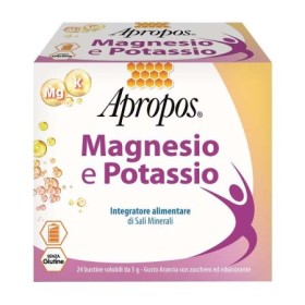 Apropos Magnesio e Potassio Integratore di Sali Minerali 24 Bustine Apropos Magnesio e Potassio Integratore di Sali Minerali 24 Bustine