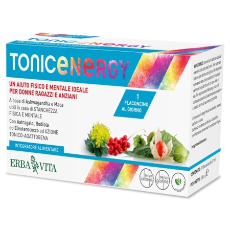 Erba Vita Tonic Energy Integratore Per Il Benessere Fisico e Mentale 10 Flaconcini
