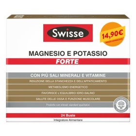 Swisse Magnesio e Potassio Forte Integratore di Sali Minerali 24 Bustine Swisse Magnesio e Potassio Forte Integratore di Sali Minerali 24 Bustine