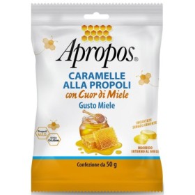 Apropos Caramelle Dure alla Propoli Con Cuor di Miele 50 g Apropos Caramelle Dure alla Propoli Con Cuor di Miele 50 g