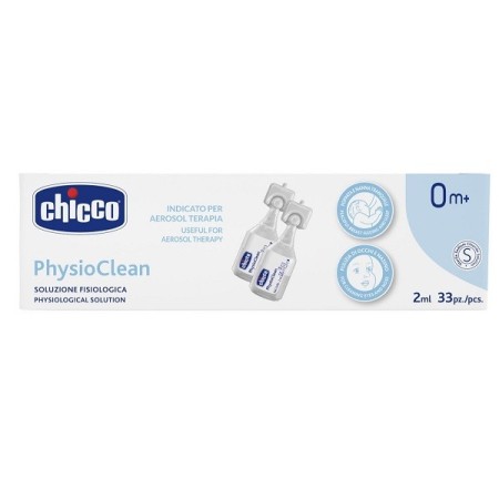 Chicco Physioclean Soluzione Fisiologica Aerosol 33  Flaconcini 2 ml