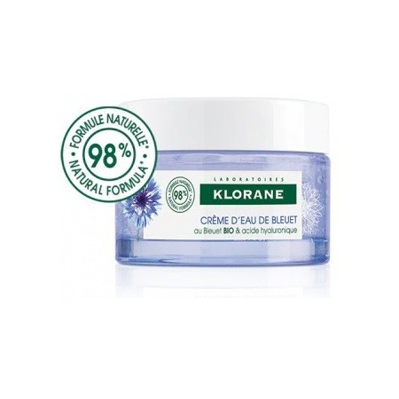 Klorane Fiordaliso BIO Crema d'Acqua con Acido Ialuronico di Origine Vegetale 50 ml