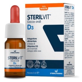Sterilvit D3 Gocce Orali Integratore di Vitamina D 5 ml Sterilvit D3 Gocce Orali Integratore di Vitamina D 5 ml