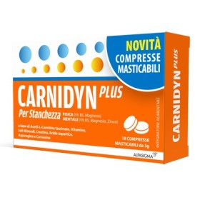 Carnidyn Plus Integratore con Carnitina 18 Compresse Masticabili Carnidyn Plus Integratore con Carnitina 18 Compresse Masticabili