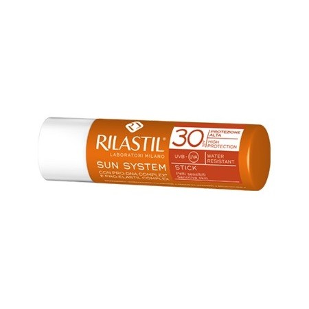 Rilastil Sun System Stick Trasparente SPF 30 Zone Sensibili Viso 4 ml