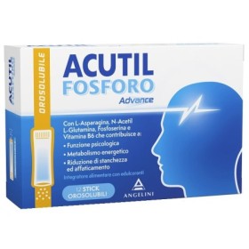 Acutil Fosforo Advance Integratore per Memoria e Concentrazione 12 Stick Orosolubili Acutil Fosforo Advance Integratore per Memoria e Concentrazione 12 Stick Orosolubili