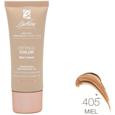 Bionike Defence Color Fondotinta Mat Velvet 405 Miele 30 ml