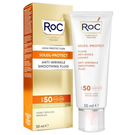 Roc Fluido Solare Viso SPF50  Anti-Rughe Levigante 50 ml