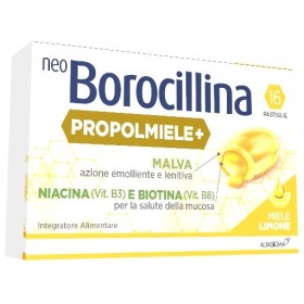 Neoborocillina Propolmiele   Miele/Limone 16 Pastiglie Neoborocillina Propolmiele   Miele/Limone 16 Pastiglie