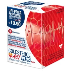 Colesterol Act Plus Forte Integratore Controllo Colesterolo 60 Compresse Colesterol Act Plus Forte Integratore Controllo Colesterolo 60 Compresse