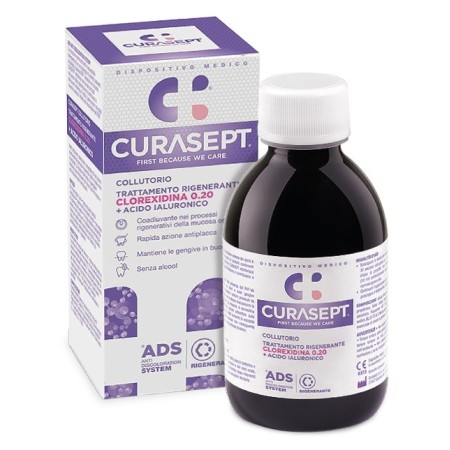 Curasept ADS Clorexidina 0,20   Acido Ialuronico Collutorio Trattamento Rigenerante 200 ml