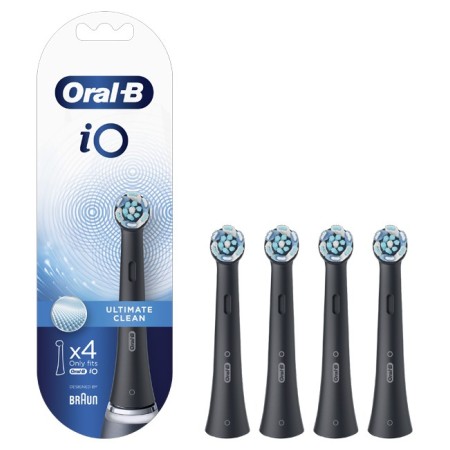 Oral-B iO Ultimate Clean Testine Di Ricambio Nere 4 Pezzi