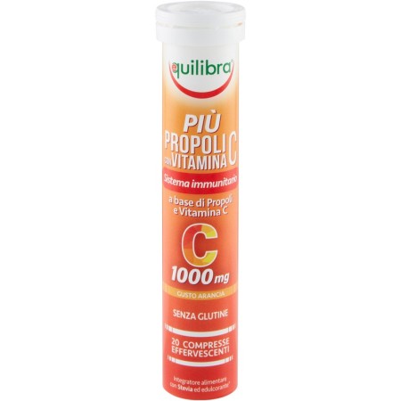 Equilibra Propoli con Vitamina C Integratore Gusto Arancia 20 Compresse 88 g