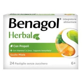 Benagol Herbal Supporto Immunitario Integratore Gusto Miele 24 Pastiglie Benagol Herbal Supporto Immunitario Integratore Gusto Miele 24 Pastiglie