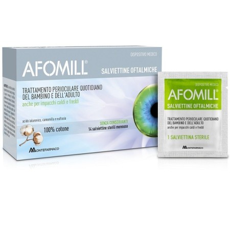 Afomill Salviettine Oftalmiche 14 Pezzi