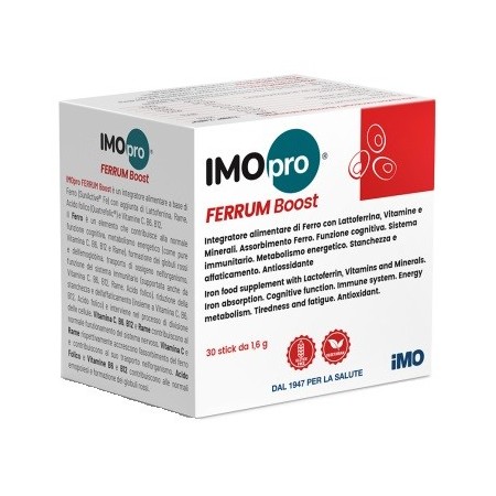 IMOpro Ferrum Boost Integratore di Ferro per Stanchezza ed Affaticamento 30 Stick