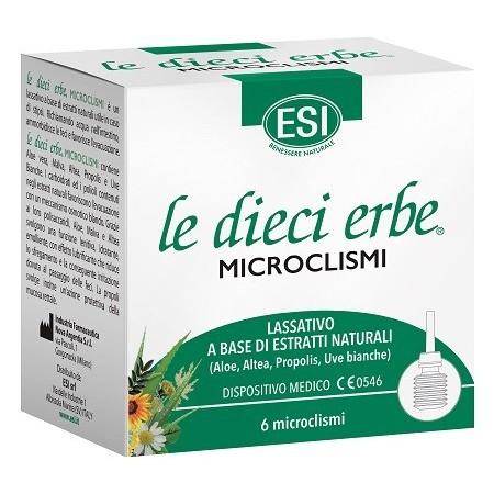 Esi Le Dieci Erbe Microclismi Lassativo di Estratti Naturali 6 Pezzi