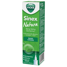 Vicks Sinex Natura Spray Salino Ipertonico Naso Chiuso 20 ml Vicks Sinex Natura Spray Salino Ipertonico Naso Chiuso 20 ml