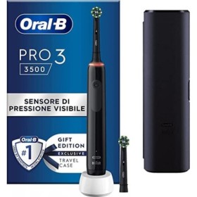 Oral-B Pro3 3000 Crossaction Spazzolino Elettrico Ricaricabile Nero   2 Refill Oral-B Pro3 3000 Crossaction Spazzolino Elettrico Ricaricabile Nero   2 Refill