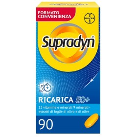 Supradyn Ricarica 50  Integratore di Vitamine C, D, Selenio e Coenzima Q10 Gusto Arancia 90 Compress Supradyn Ricarica 50  Integratore di Vitamine C, D, Selenio e Coenzima Q10 Gusto Arancia 90 Compress