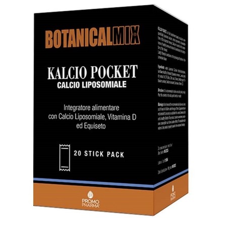Botanical Mix Kalcio Pocket Integratore Con Calcio Liposomiale 20 Stick