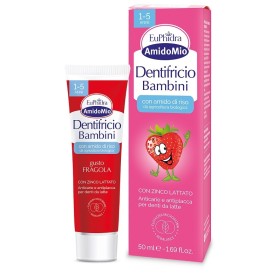 Euphidra Dentifricio Anticarie e Antiplacca per Denti da Latte Gusto Fragola 50 ml Euphidra Dentifricio Anticarie e Antiplacca per Denti da Latte Gusto Fragola 50 ml