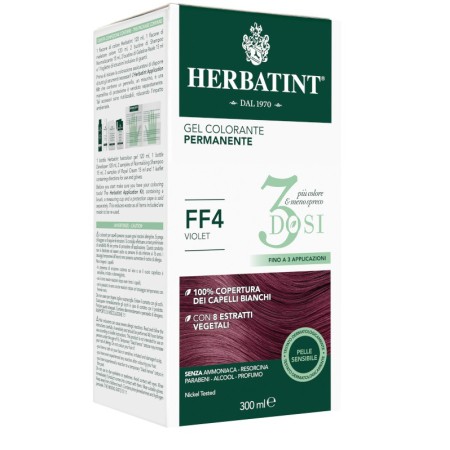 Herbatint Tintura Capelli Gel Permanente 3Dosi FF4 Violet 300 ml