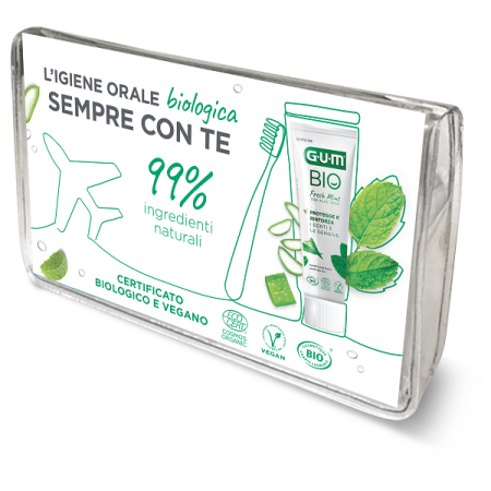 Gum Travel Kit Da Viaggio Con Dentifricio Bio