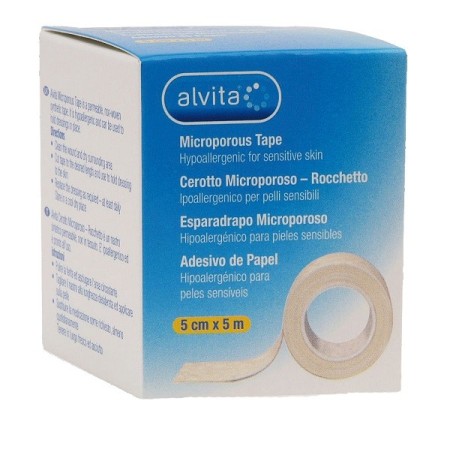 Alvita Cerotti Microporosi Rocchetto Ipoallergenico 5cm x 5m