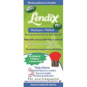 Lendix Kit 2In1 Shampo Antiparassitario   Pettine 150 ml Lendix Kit 2In1 Shampo Antiparassitario   Pettine 150 ml